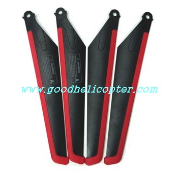 mjx-t-series-t11-t611 helicopter parts main blades (red-black color)
